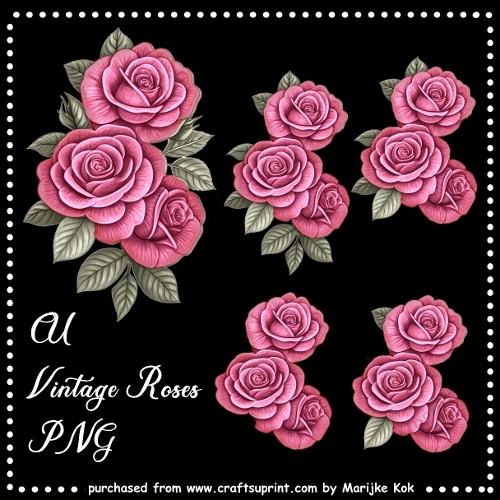 CU Vintage Pink Roses