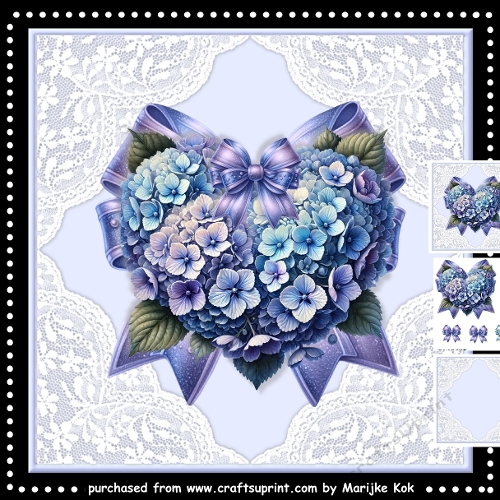 Gorgeous Hydrangea Heart Mini Kit