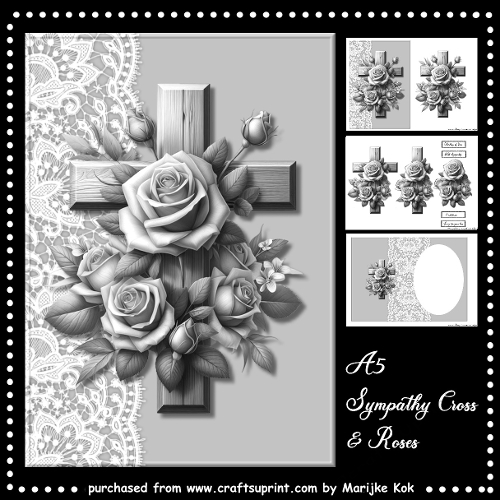 Sympathy Cross & Roses Mini Kit