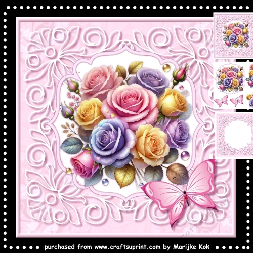 Pretty  Roses In Pink  Mini Kit