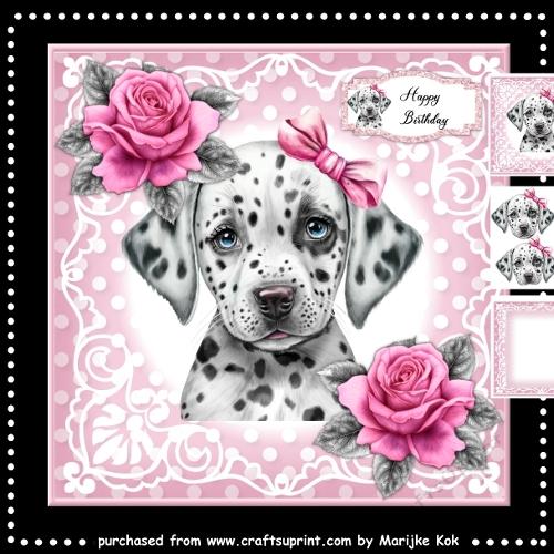 Cute Puppy Pink Bow  Mini Kit