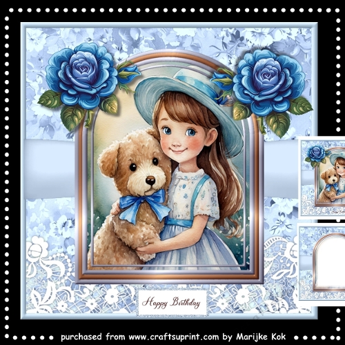Cute Girl & Teddy Mini Kit