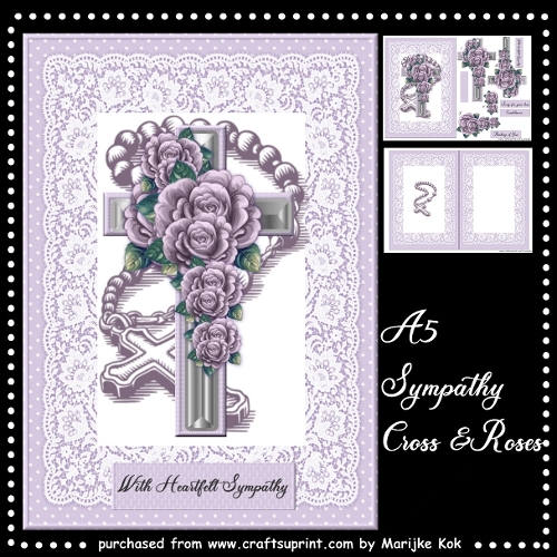 Sympathy Cross & Roses Mini Kit