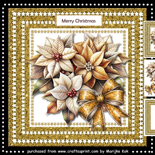 Golden Poinsettias   Mini   Kit