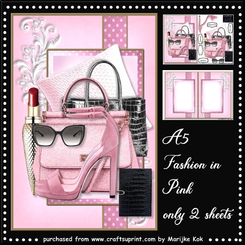 A5  Fashion  in Pink Mini Kit