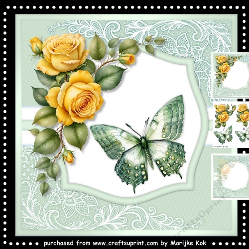 Garden Roses & Butterflies Mini Kit