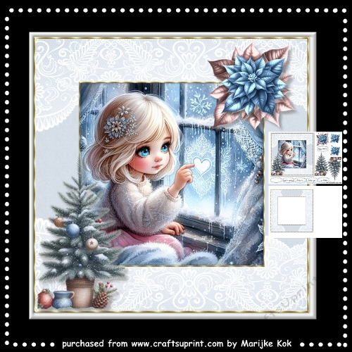 Beautiful winter girl mini kit