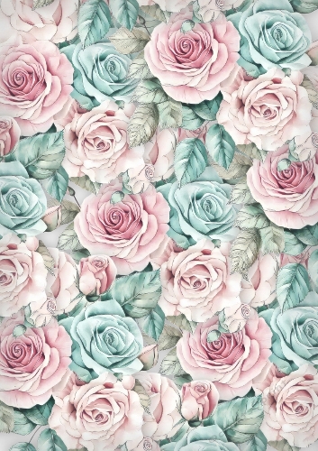    A4  Pastel Roses