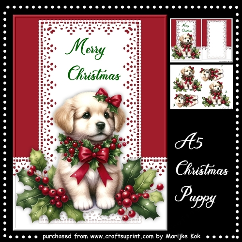 cup1381344_936 -  A5 Christmas Puppy  Mini Kit