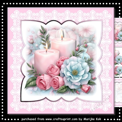 Pastel  Candles & Roses Mini Kit