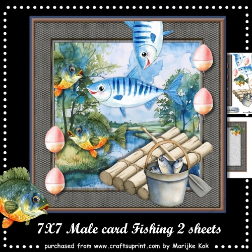 Male card Fishing 7x7 Mini Kit