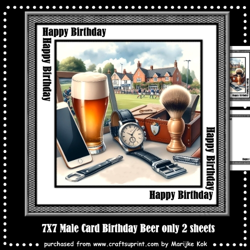 Male Card Birthday Beer Mini Kit