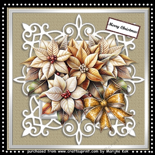 Christmas Golden Poinsettia´s Mini Kit