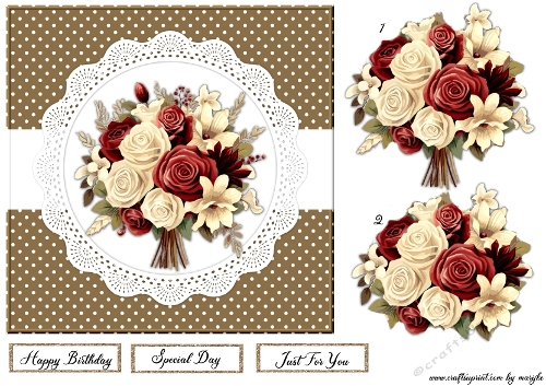 Flower Arrangement  7x7 Quick Card