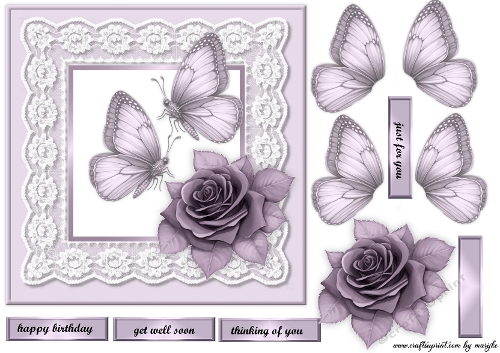 Quick Card Butterflies and Roses