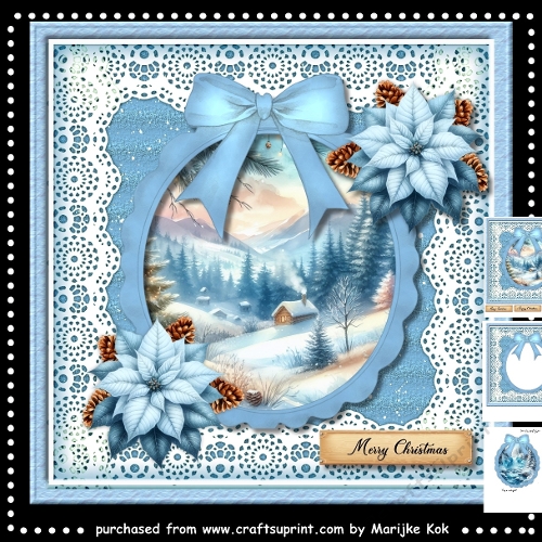 Vintage Snowy Village Mini Kit
