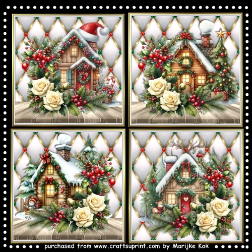 Kit 4 Christmas  House Toppers