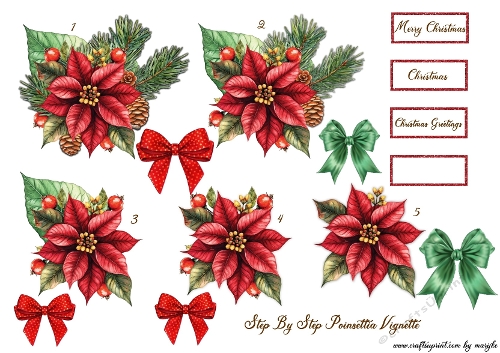 Poinsettia Vignette