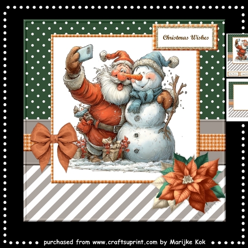 Funny Snowman and Santa  Selfie  Mini Kit