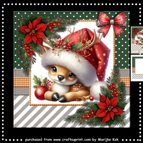 Cute Baby Reindeer Santa Hat Mini Kit