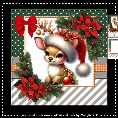  Baby Reindeer Santa Hat Mini Kit