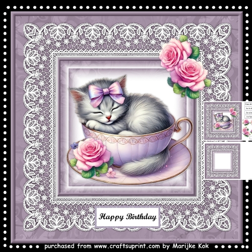 Kitten in Teacup Mini Kit