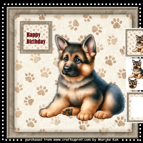 German Sheperd Puppy  Mini Kit 2