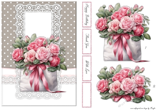 Quick Card  Vintage  Roses