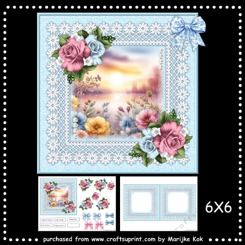 6x6 Pastel Roses Mini Kit