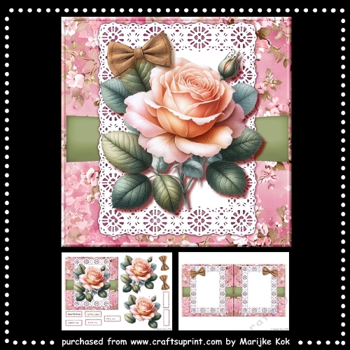 6X6  Vintage Rose Mini Kit
