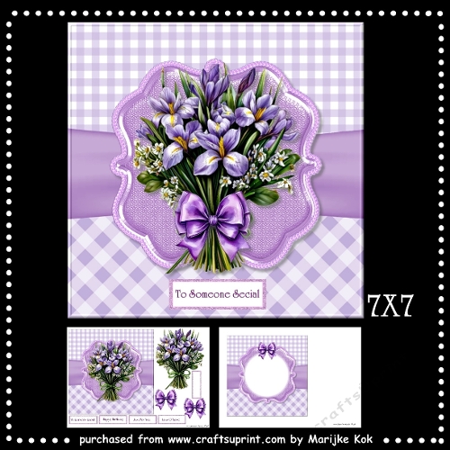 7X7  Purple Bouquet Mini Kit