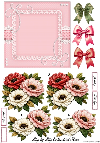 All   In One  Embroidered Roses
