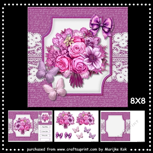 Purple Bouquet 8x8 Mini Kit
