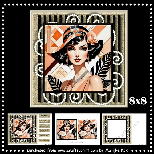 Elegant Swirls and Art Deco Lady Mini Kit