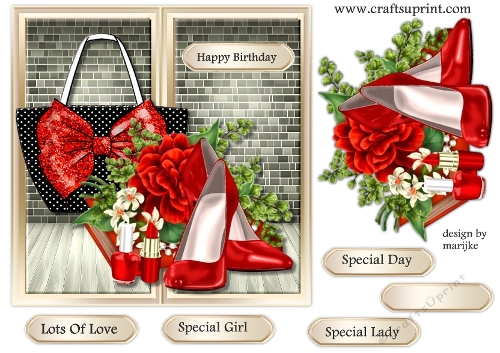 Quick  Card Fashion In Red