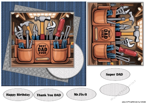 Quick Male Card Best Dad Ever