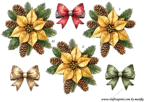 Step By Step  Christmas Poinsettia In Gold