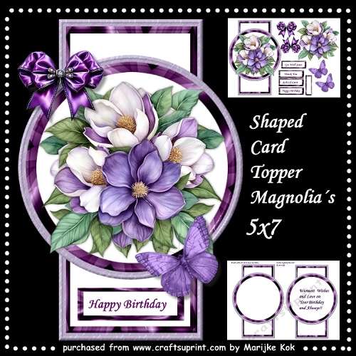 Shaped Card Topper Magnolia´s Mini Kit