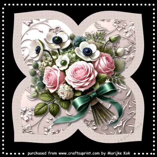 Shaped card TopperGorgeous Bouquet  Mini Kit