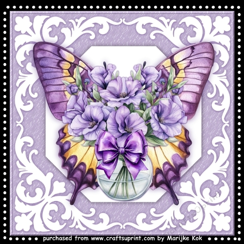 Beautiful  Butterfly    8x8  Mini KIt