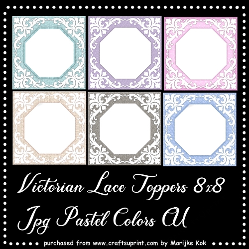 CU  Victorian Lace Toppers 8x8