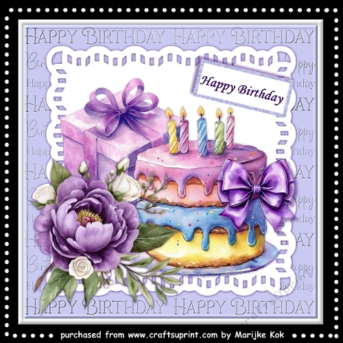 cup1446222_936 - Festive Birthday In Purple Mini Kit