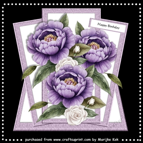 cup1447677_936 - Shaped Card Topper Purple Peonies 8x8 Mini Kit