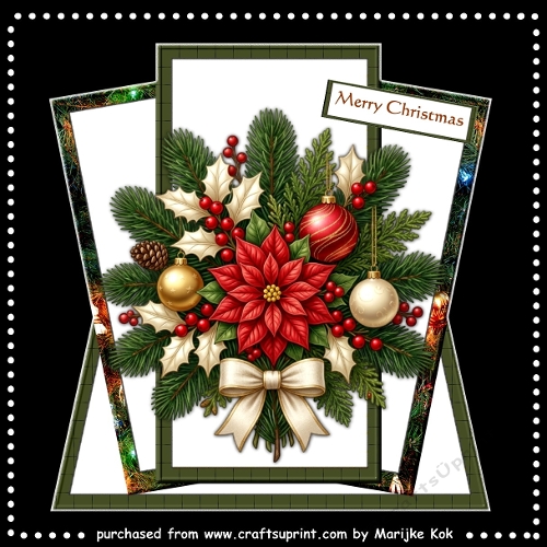 Shaped Card Topper Christmas