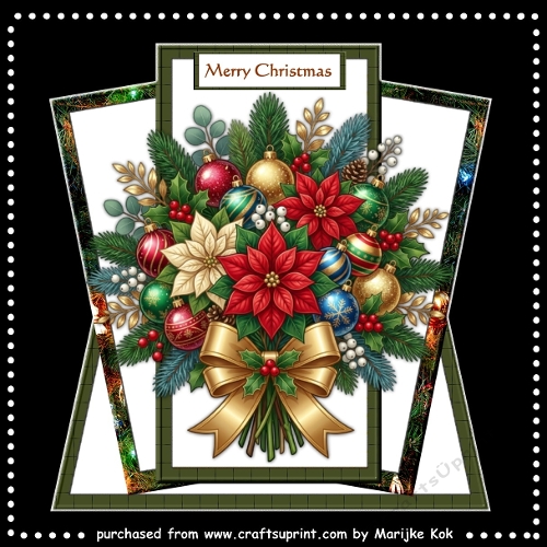 Shaped Card Topper   Beautiful Christmas