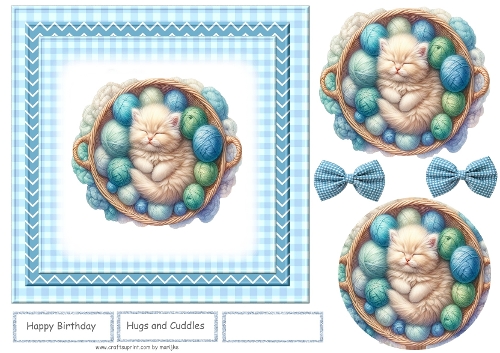 Quick Card Cute KITTEN  7x7