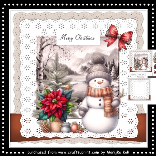Cute Snowman  7x7