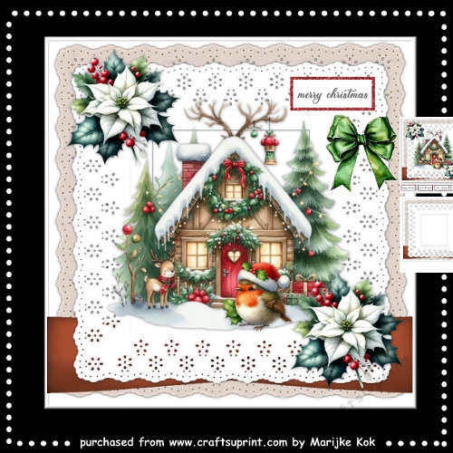 Cute Christmas House 7x7