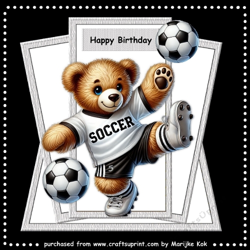 Shaped Topper Football Birthday Boy