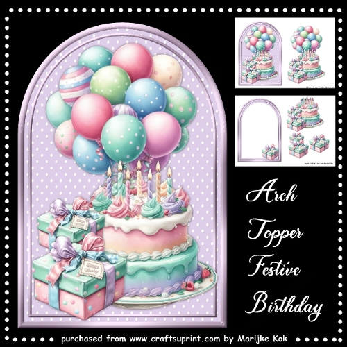 Arch Topper Festive Birthday